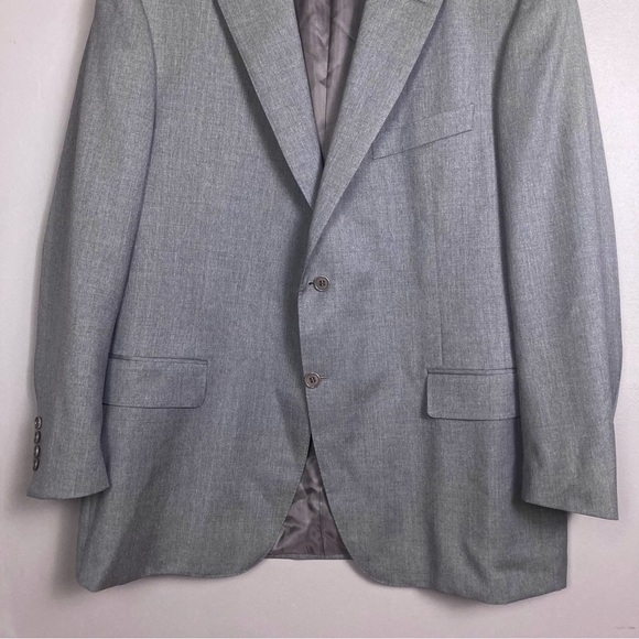 CANALI blazer sportcoat men's 40R giacca uomo gray 2 button wool solid - Picture 2 of 14